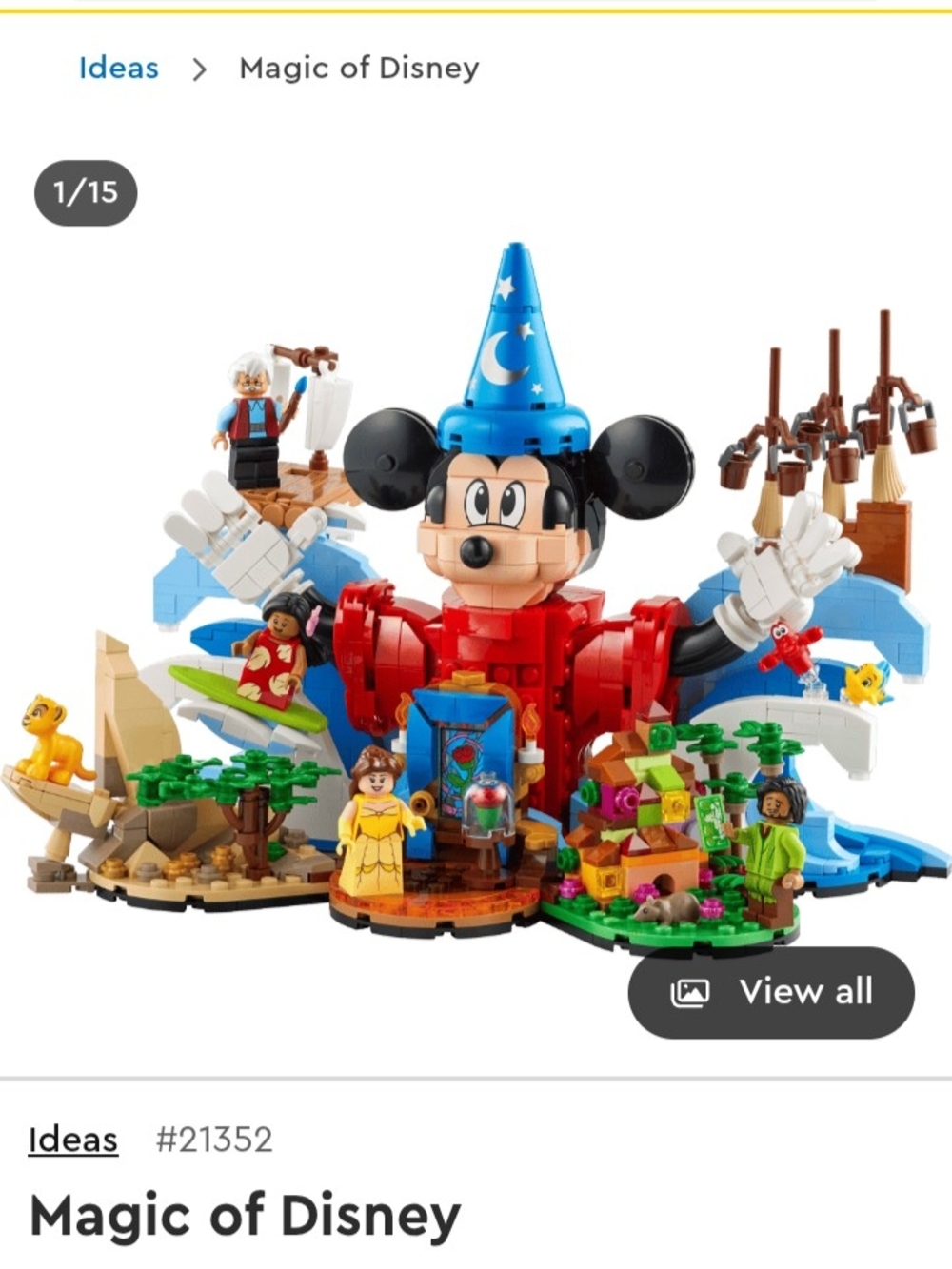 Magic of Disney LEGO Set 1103 NWT